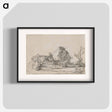 アートポスター-Cottage and Farm Buildings with a Man Sketching - レンブラント ファン レイン Poster.