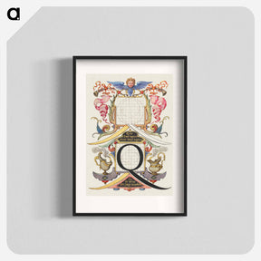 アートポスター-Guide for Constructing the Letter Q from Mira Calligraphiae Monumenta
 - 書道のお手本 Poster.