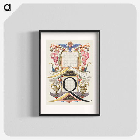 アートポスター-Guide for Constructing the Letter Q from Mira Calligraphiae Monumenta
 - 書道のお手本 Poster.