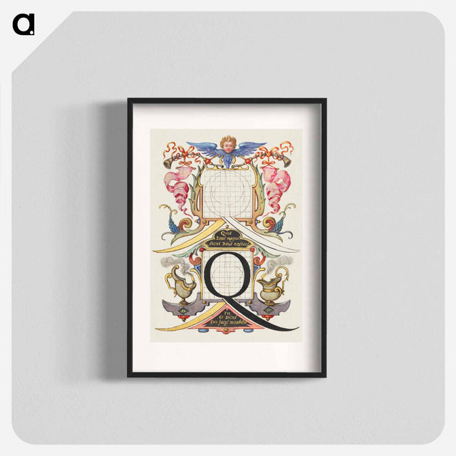 アートポスター-Guide for Constructing the Letter Q from Mira Calligraphiae Monumenta
 - 書道のお手本 Poster.