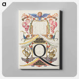 アートパネル-Guide for Constructing the Letter Q from Mira Calligraphiae Monumenta
 - 書道のお手本 Canvas.