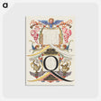 アートポストカード-Guide for Constructing the Letter Q from Mira Calligraphiae Monumenta
 - 書道のお手本 Postcard.