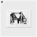 アートポストカード-Composition (The Cow) - テオ ファン ドゥースブルフ Postcard.