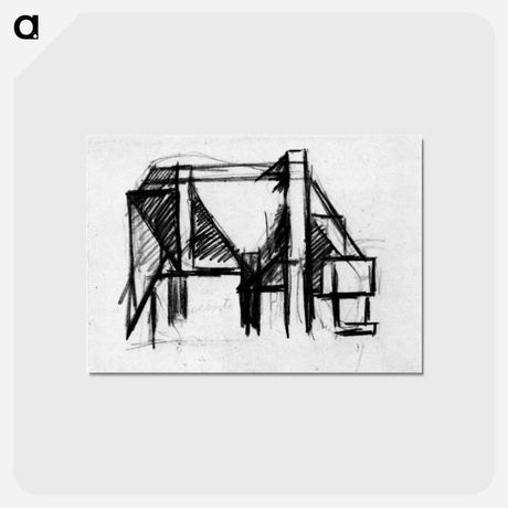 アートポストカード-Composition (The Cow) - テオ ファン ドゥースブルフ Postcard.