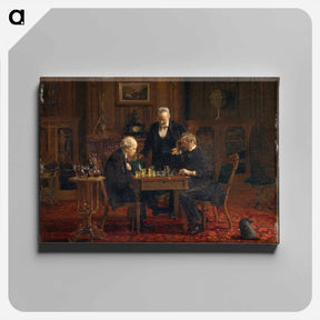 アートパネル-The Chess Player - トーマス エイキンズ Canvas.