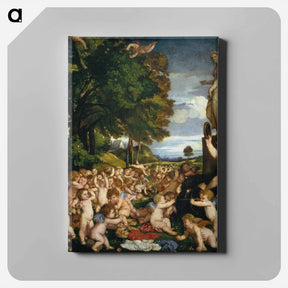 アートパネル-The Worship of Venus - ティツィアーノ ヴェチェッリオ Canvas.