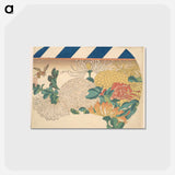 アートポストカード-Chrysanthemums in Fan-shaped Design
 - 歌川 広重 Postcard.