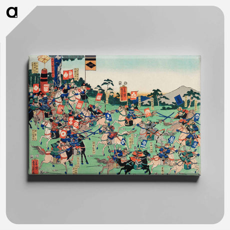 アートパネル-Kawanakajima no Kassen - 歌川 国芳 Canvas.