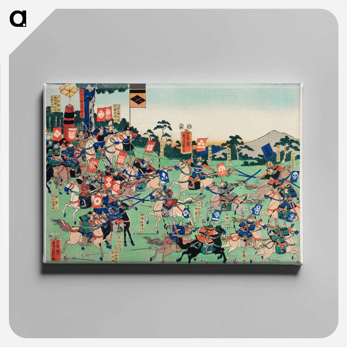 Kawanakajima no Kassen - Utagawa Kuniyoshi Canvas.