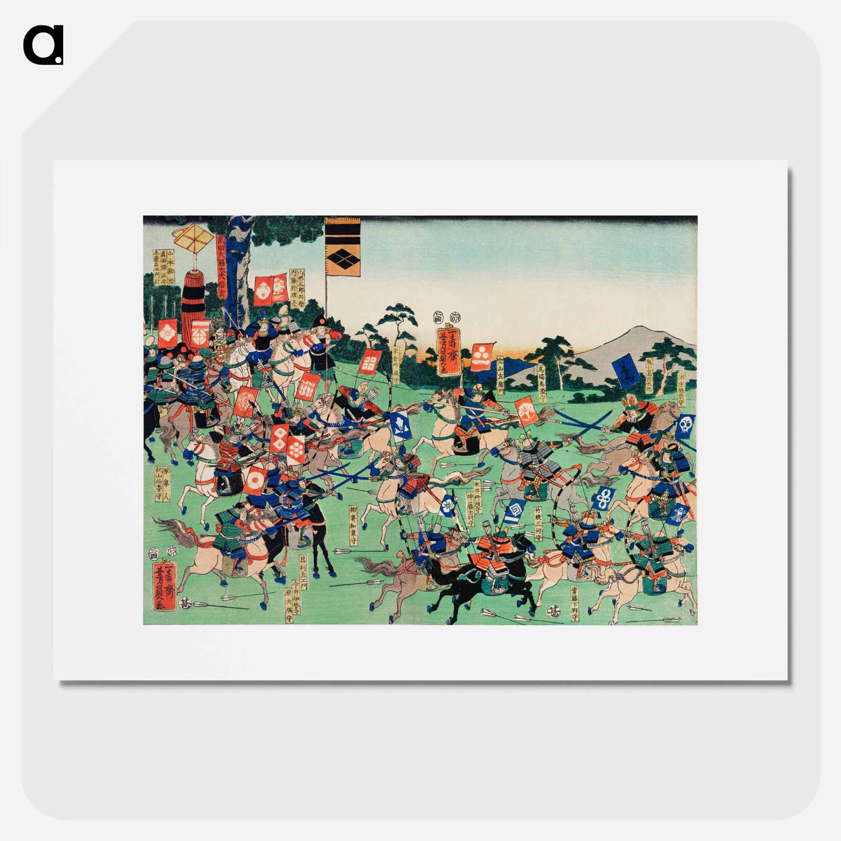 アートポスター-Kawanakajima no Kassen - 歌川 国芳 Poster.