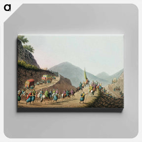 アートパネル-Road over the Balkan Mountain from Views in the Ottoman Dominions, in Europe, in Asia, and some of the Mediterranean islands - オスマン帝国領内の景色 Canvas.