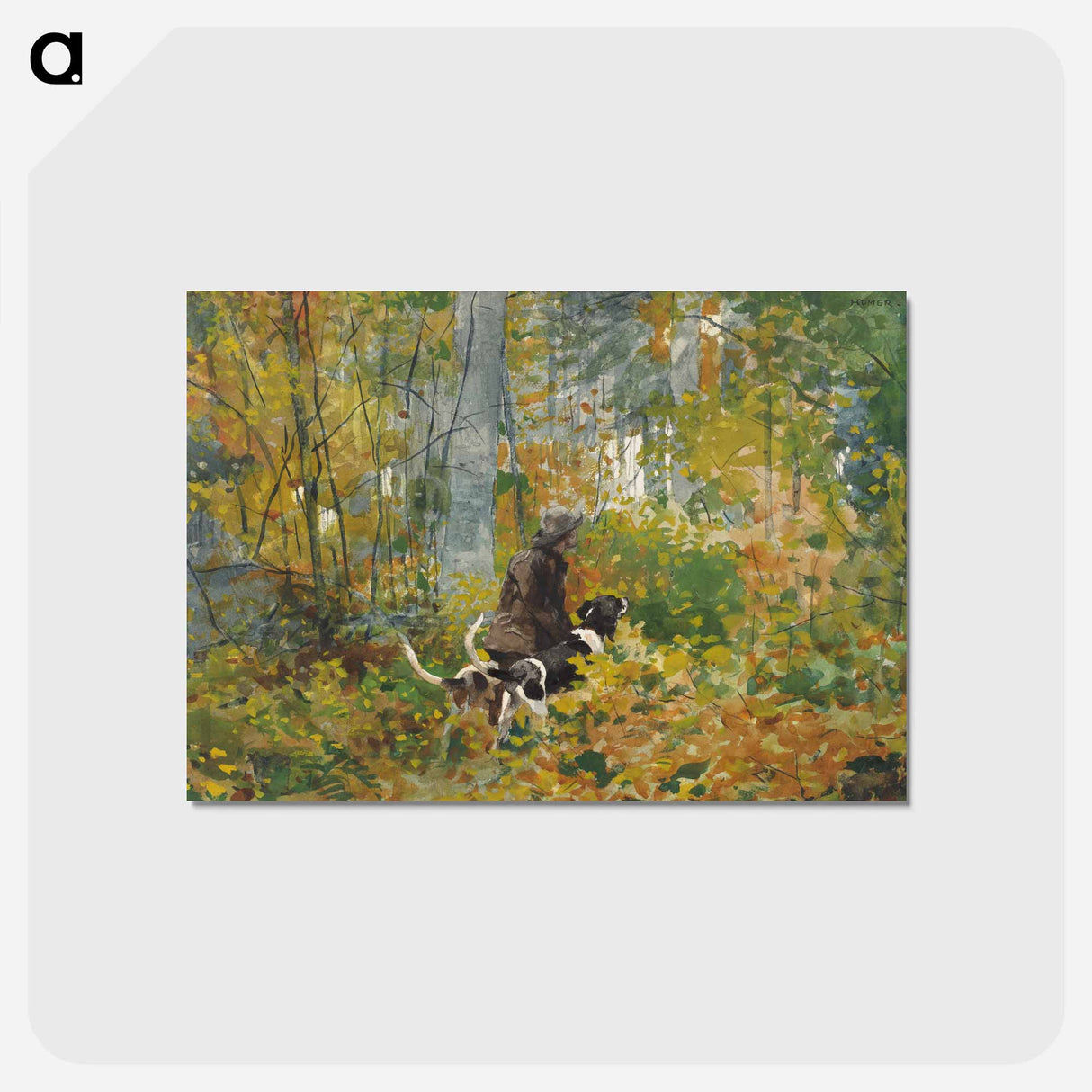 アートポストカード-On the Trail - ウィンスロー ホーマー Postcard.