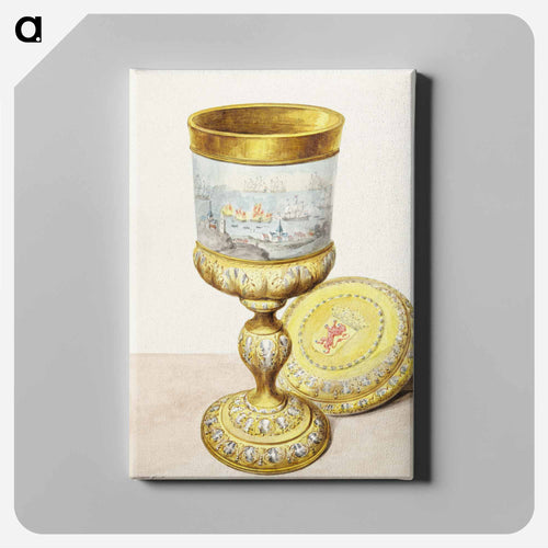 Golden cup with lid - アールト シューマン Canvas.