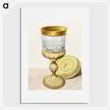 Golden cup with lid - アールト シューマン Poster.