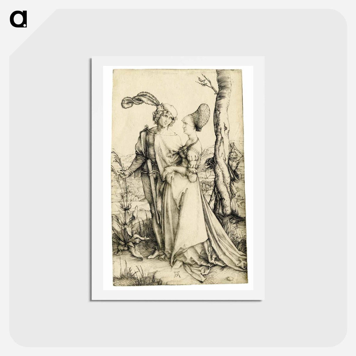 アートポストカード-Durer - The Promenade - アルブレヒト デューラー Postcard.