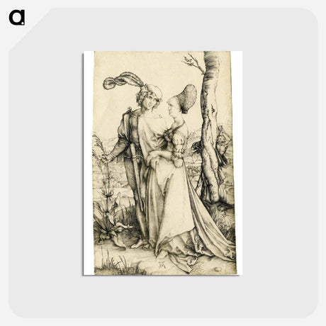 アートポストカード-Durer - The Promenade - アルブレヒト デューラー Postcard.