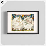 Nova et accuratissima totius terrarum orbis tabula - アンティーク地図 Poster.