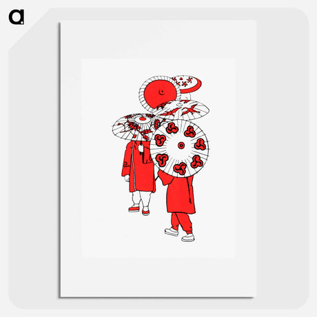 アートポスター-Oriental Umbrellas from My Little Chinese Book
 - 大英図書館 Poster.