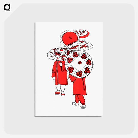 アートポストカード-Oriental Umbrellas from My Little Chinese Book
 - 大英図書館 Postcard.