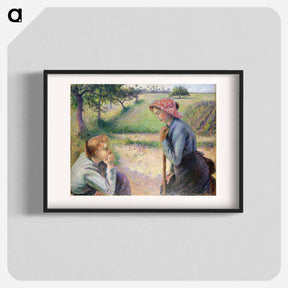 アートポスター-Two Young Peasant Women - カミーユ ピサロ Poster.
