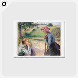 アートポストカード-Two Young Peasant Women - カミーユ ピサロ Postcard.
