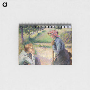 アートメモ帳-Two Young Peasant Women - カミーユ ピサロ Memo.