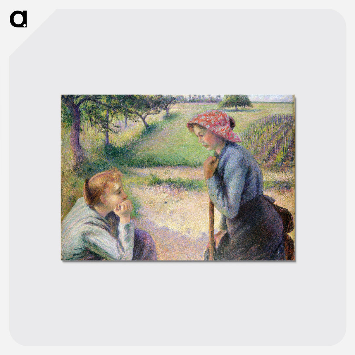 Two Young Peasant Women - カミーユ ピサロ Postcard.