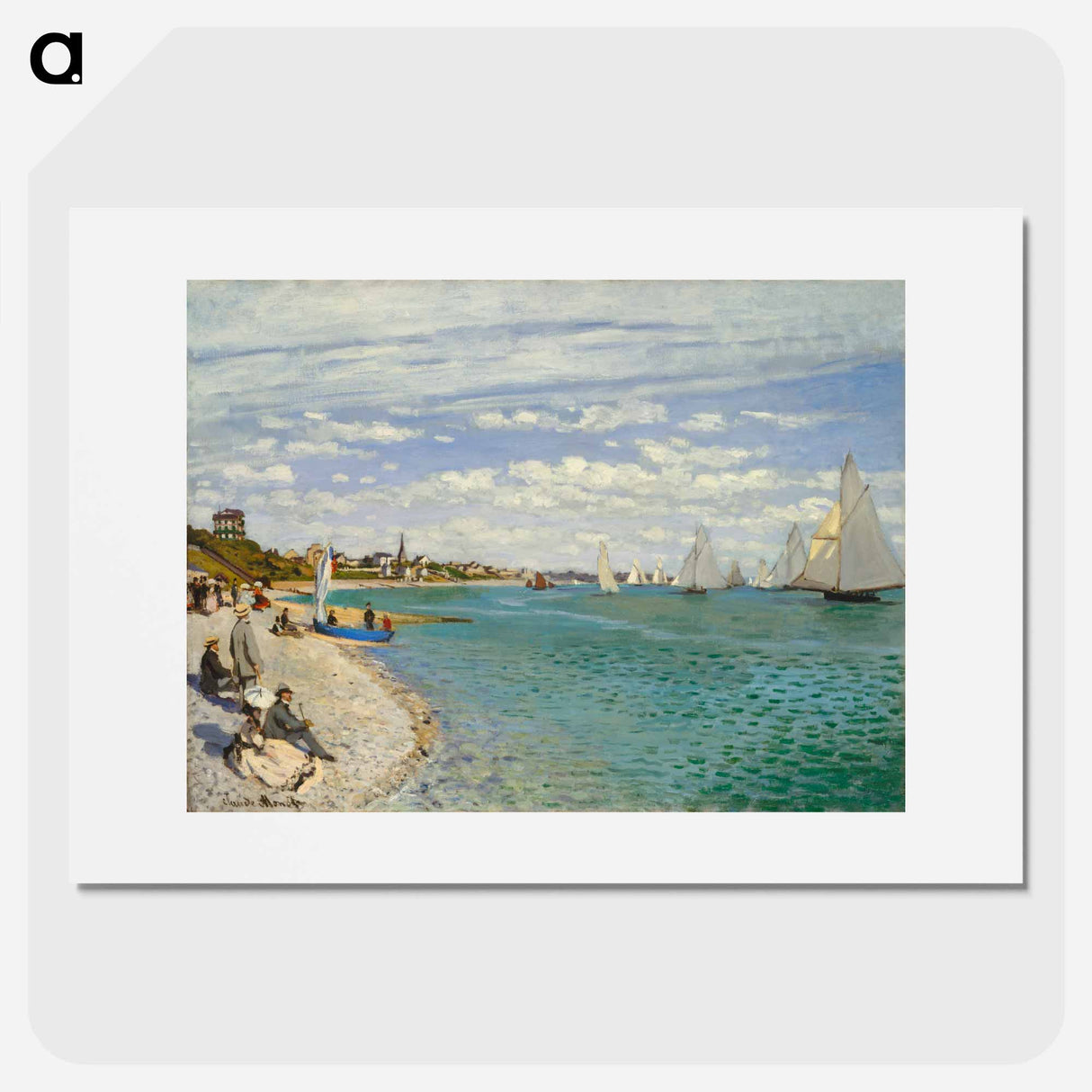 Regatta at Sainte-Adresse - Claude Monet Poster.