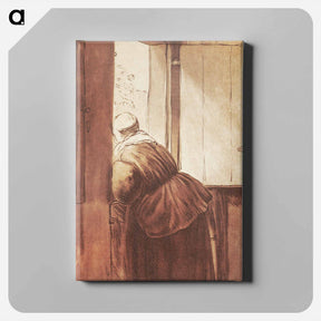 アートパネル-Woman at an Open Window
 - コルネリス プロース ファン アムステル Canvas.