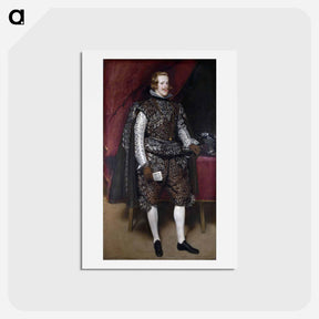 アートポストカード-Philip IV of Spain in Brown and Silver - ディエゴ ベラスケス Postcard.