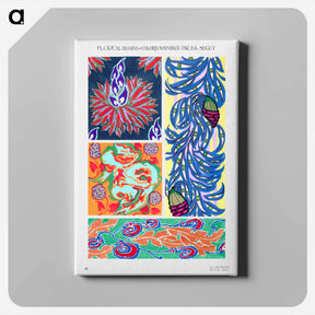 アートパネル-Vintage art deco & art nouveau pattern, plate no. 18. - E.A.セギー Canvas.