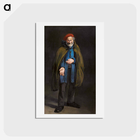アートポストカード-Beggar with a Duffle Coat (Philosopher) - エドゥアール マネ Postcard.