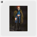 アートポストカード-Beggar with a Duffle Coat (Philosopher) - エドゥアール マネ Postcard.