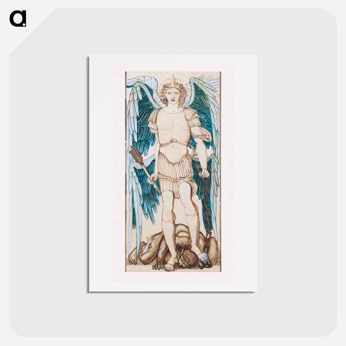 アートポストカード-The Angels of the Hierarchy - Principates - エドワード バーン ジョーンズ Postcard.