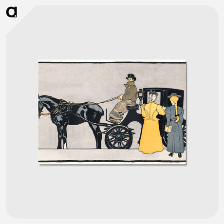 アートポストカード-Horse carriage - エドワード ペンフィールド Postcard.