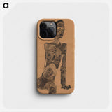 Sitzender manly act - Egon Schiele Phone Case.