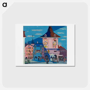 アートポストカード-Bern with Belltower - エルンスト ルートヴィヒ キルヒナー Postcard.