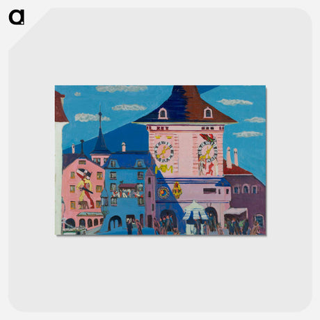 アートポストカード-Bern with Belltower - エルンスト ルートヴィヒ キルヒナー Postcard.