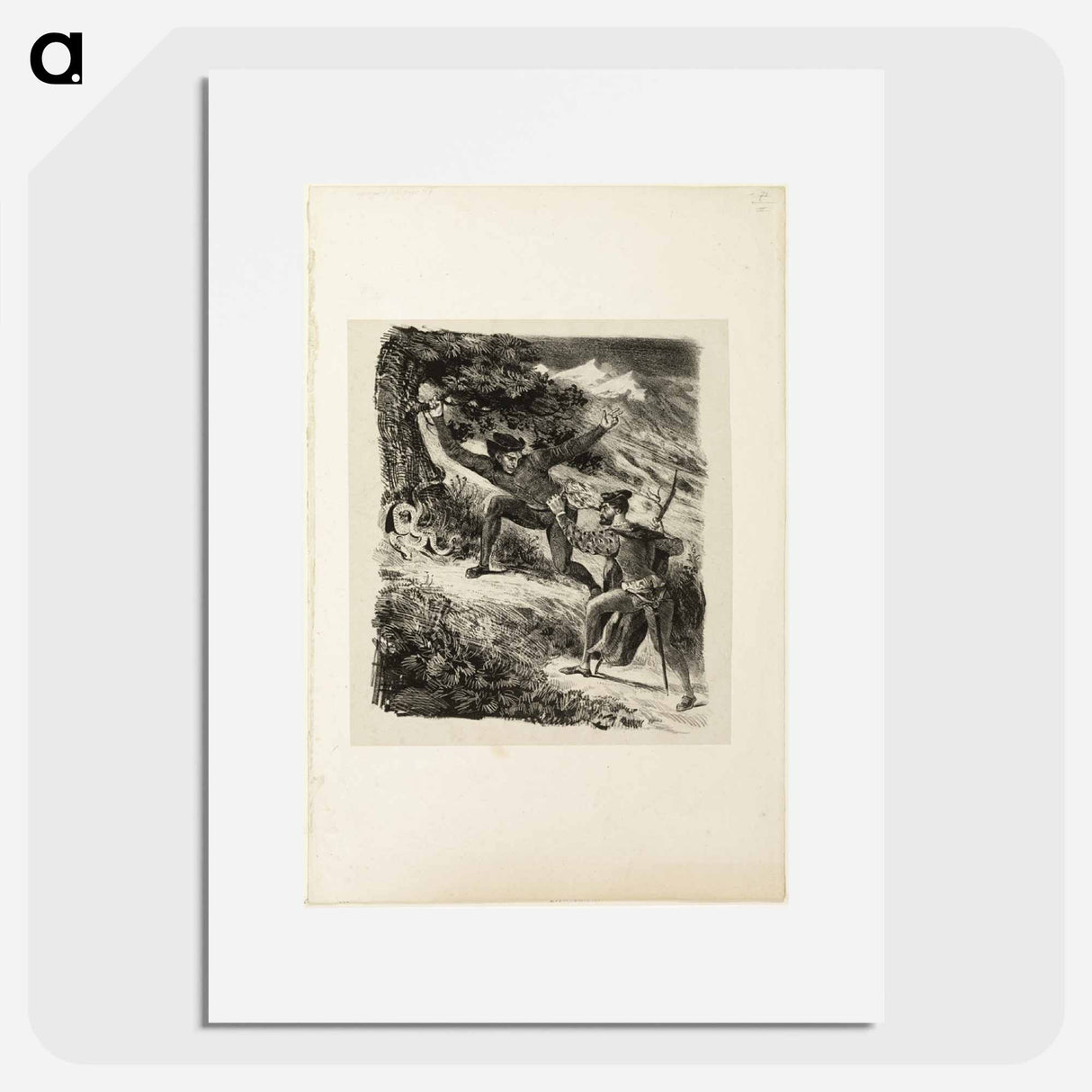 Faust and Mephistopheles in the Harz Mountains - ウジェーヌ ドラクロワ Poster.