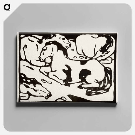 アートパネル-Resting horses - フランツ マルク Canvas.