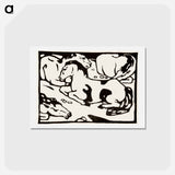 アートポストカード-Resting horses - フランツ マルク Postcard.