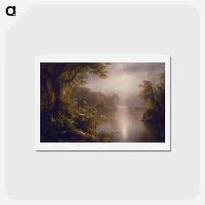 アートポストカード-The River of Light - フレデリック エドウィン チャーチ Postcard.