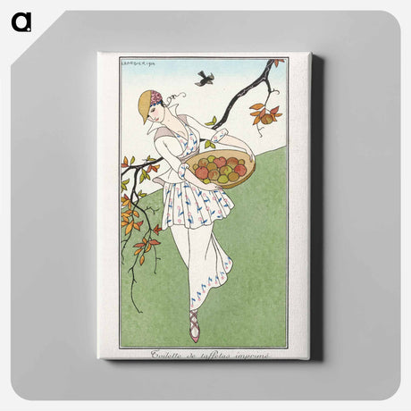 アートパネル-Costumes Parisiens: Toilettes de taffetas - ジョージ バービエ Canvas.