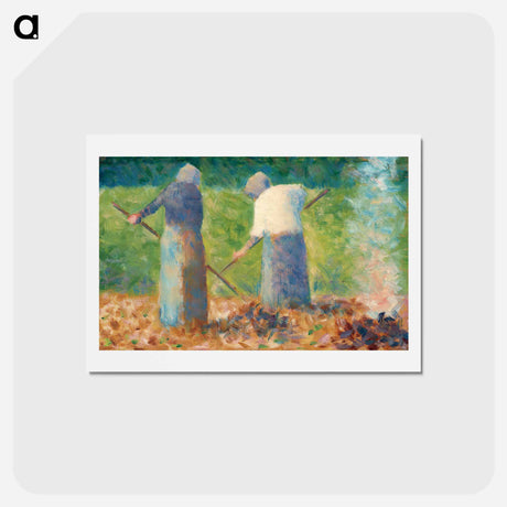 アートポストカード-Haymakers at Montfermeil - ジョルジュ スーラ Postcard.