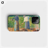 Haymakers at Montfermeil - Georges Seurat Phone Case.