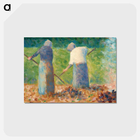 アートポストカード-Haymakers at Montfermeil - ジョルジュ スーラ Postcard.