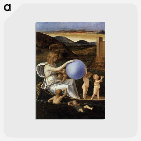 アートポストカード-Four Allegories: Fortune (or Melancholy) - ジョヴァンニ ベッリーニ Postcard.