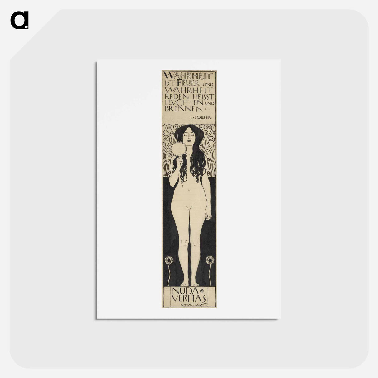 アートポストカード-Nuda Veritas - グスタフ クリムト Postcard.