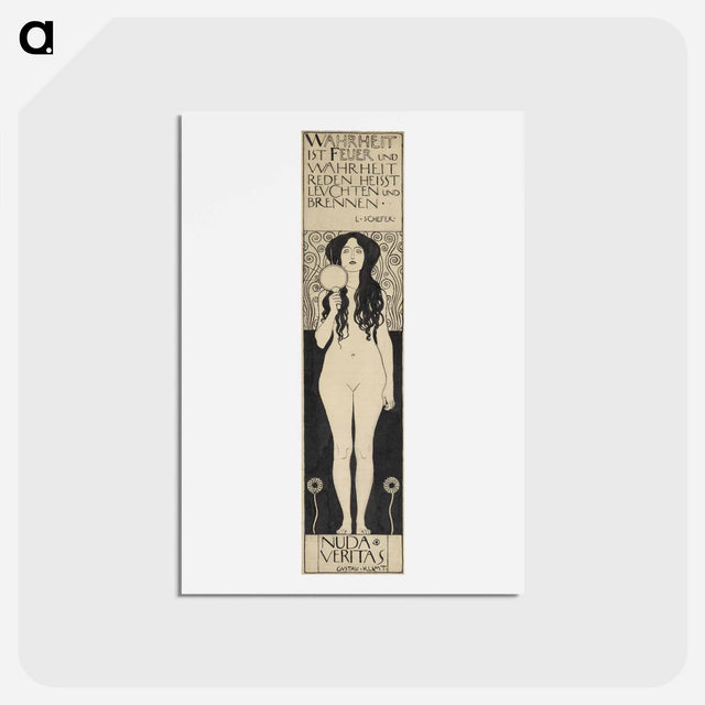 アートポストカード-Nuda Veritas - グスタフ クリムト Postcard.