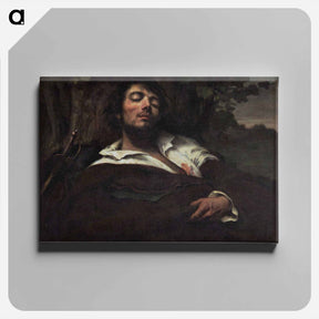 アートパネル-The Wounded Man - ギュスターヴ クールベ Canvas.
